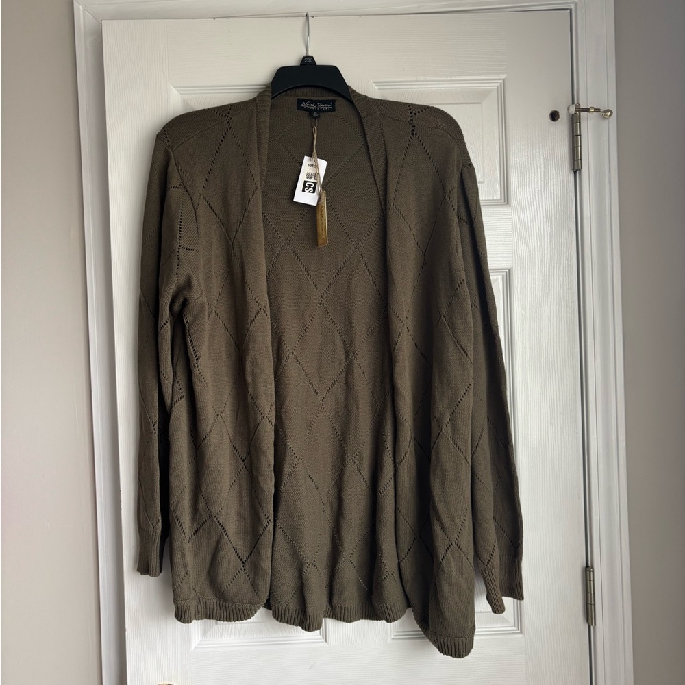 Chic Olive Open-Front Cardigan